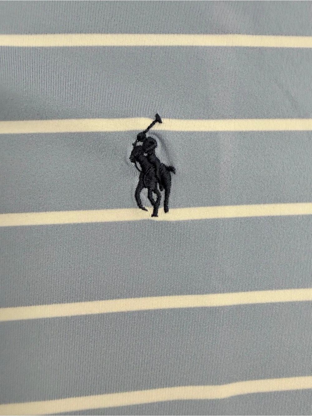 Polo by Ralph Lauren Light Blue and White Striped Polo SKU1036